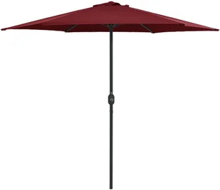 vidaXL Parasol ogrodowy na słupku aluminiowym, 270x246 cm, bordowy 47348 - Parasole ogrodowe - miniaturka - grafika 2