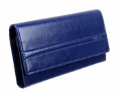 Portfele - Wilmar (PL) Portfel Damski (PL) Klamra 16 cm Skóra Włoska Z Kartami P17 Ozdobna Nitka RFID - miniaturka - grafika 1