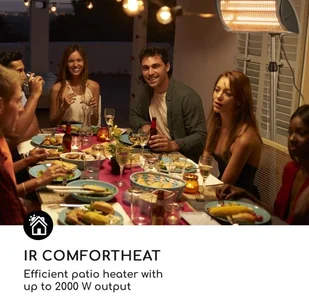 Blumfeldt Blumfeldt Heat Guard Focus grzejnik tarasowy na podczerwień IR ComfortHeat 1000/2000W szary HHG8-HeatGuardFocus - Ogrzewacze tarasowe - miniaturka - grafika 6