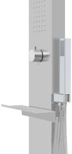 vidaXL Prysznic ogrodowy z podstawą, WPC i stal nierdzewna - Akcesoria do basenów - miniaturka - grafika 8