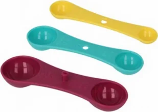 Metaltex 252604080 miarek, zestaw 3 szt., tworzywo sztuczne, wielokolorowa, 15 x 5 x 5 cm 252604080 - Łyżki - miniaturka - grafika 2