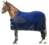 Akcesoria do hodowli zwierząt - PFIFF Koc na muchy z wkładem polarowym, 165cm, niebieski - miniaturka - grafika 1