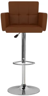 vidaXL Stołki barowe, 2 szt., brązowe, sztuczna skóra - Taborety i hokery - miniaturka - grafika 19