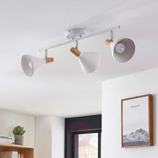 Lampenwelt com Arina 3-punktowa, biała lampa sufitowa LED - Lampy sufitowe - miniaturka - grafika 2