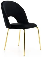 Krzesła - EMWOmeble KRZESŁO TAPICEROWANE  KC-903-2  WELUR ZIELONY, NOGI ZŁOTY CHROM 47061 - miniaturka - grafika 1