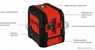 PRO Laser krzyżowy Smart 1.1 G 3-01-06-L1-064 - Sprzęt geodezyjny - miniaturka - grafika 4