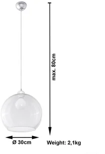 Sollu Lampa wisząca Colour szklany klosz szary grafitowy - Lampy sufitowe - miniaturka - grafika 3