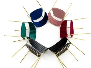 King Home Krzesło MARGO ciemny szary welur podstawa złota KH121100121.11 - Krzesła - miniaturka - grafika 12