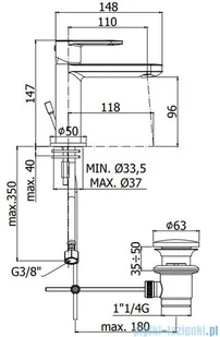 Paffoni Candy bateria umywalkowa chrom CA071CR | - Baterie umywalkowe - miniaturka - grafika 2
