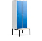 Szafki BHP - AJ Produkty Szafa ubraniowa z ławeczką - miniaturka - grafika 1