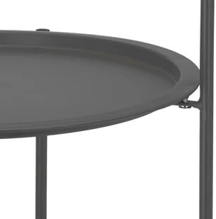 Ambiance Stolik kawowy METALOWY szary modern LOFT okrągły 2-poziomowy stolik nocny 340135 - Ławy i stoliki kawowe - miniaturka - grafika 3