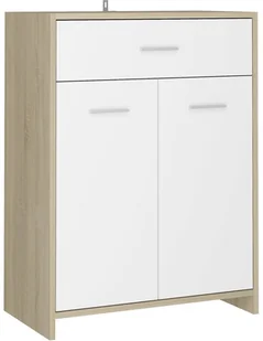 VidaXL Lumarko 4-częściowy zestaw mebli łazienkowych, biel i dąb sonoma 3071716 VidaXL - Meble łazienkowe - miniaturka - grafika 12