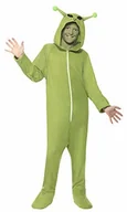 Stroje karnawałowe - SMIFFYS Kostium dziecięce unisex Alien, komputer wielofunkcyjny All-in-One z kapturem, rozmiar: L, 55014, zielony 55014L - miniaturka - grafika 1