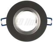 Oprawy, klosze i abażury - LED line Oprawa szklana mrożona okrągła stała czarny GLIKKA 241420 - miniaturka - grafika 1