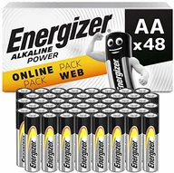 Baterie i akcesoria - Energizer Baterie AA, baterie alkaliczne, opakowanie 48 sztuk E301772200 - miniaturka - grafika 1
