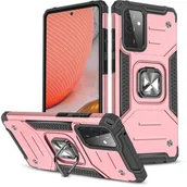 Etui i futerały do telefonów - Wozinsky Ring Armor pancerne hybrydowe etui pokrowiec + magnetyczny uchwyt Samsung Galaxy A72 4G różowy - miniaturka - grafika 1