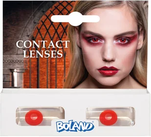 Boland Soczewki kontaktowe "Diabeł" - 3 miesięczne B40003 - Dodatki do strojów karnawałowych - miniaturka - grafika 2