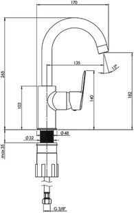 Deante Bateria umywalkowa Arnika Bateria umywalkowa BQA Z24M - Baterie umywalkowe Deante Bateria umywalkowa Arnika Bateria umywalkowa BQA Z24M - Baterie umywalkowe - miniaturka - grafika 5