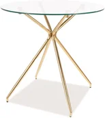 Stoły - Signal STÓŁ AZALIA TRANSP./ ZŁOTY STELAŻ FI 80 AZALIATZLFI80 - miniaturka - grafika 1