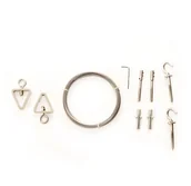 Akcesoria do wystroju okien - Gardinia Zestaw z mocowaniami i linką Sydney chrom, 5 m, - miniaturka - grafika 1