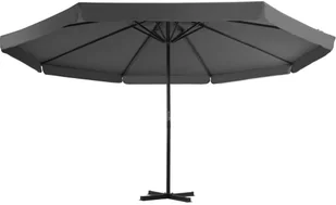 vidaXL Parasol ogrodowy na słupku aluminiowym, 500 cm, antracytowy - Parasole ogrodowe - miniaturka - grafika 3