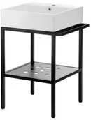 Szafki łazienkowe - Deante CDTS6U5S Temisto Umywalka stawiana na blacie z konsolą łazienkową 56x50 cm - miniaturka - grafika 1