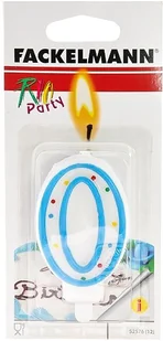 Fackelmann Świeczka urodzinowa cyfra 0 zero Pierwsze urodziny 52576 52576 - Dekoracje domu - miniaturka - grafika 2