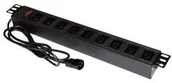 Akcesoria do szaf serwerowych - A-LAN Listwa PZ010 1,8m kolor czarny) PZ010 - miniaturka - grafika 1