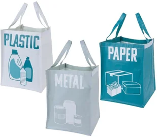 Lumarko Lumarko Komplet 3 Worków Na Odpady 30x30x39cm HV289798-PROM Mondex - Worki na śmieci - miniaturka - grafika 2