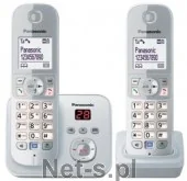Telefony stacjonarne - Panasonic KX-TG6822GS AB srebrny - miniaturka - grafika 1