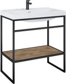 Szafki łazienkowe - Elita 168400 SZAFKA INDUS 80 PółKA DąB CANELA/BLACK MATT - miniaturka - grafika 1