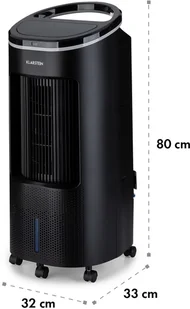 Klarstein Klarstein IceWind Plus 4 w 1, klimatyzer, schładzacz powietrza, wentylator, oczyszczacz, nawilżacz powietrza, 330 m / h, 49 W, 7 litrów ACO4-IcewindplusB - Klimatory - miniaturka - grafika 10