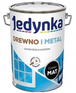 Jedynka DO DREWNA I METALU, mat, czarna, 5 l. - Farby do metalu - miniaturka - grafika 2