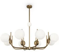 Mlamp Sufitowa LAMPA modernistyczna RENDEZ-VOUS MOD109PL-08BS Maytoni szklana OPRAWA plafon kule balls mosiężne białe MOD109PL-08BS - Lampy sufitowe - miniaturka - grafika 2