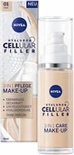 Podkłady do twarzy - Nivea Hyaluron Cellular Filler 3 w 1 do pielęgnacji makijażu jasnego (30 ml), nawilżający podkład z kwasem hialuronowym, makijaż twarzy dla równomiernej cery - miniaturka - grafika 1