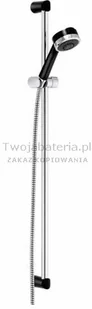 Kludi ZENTA 3S Zestaw prysznicowy czarny/chrom 608408600 6084086-00 - Zestawy prysznicowe - miniaturka - grafika 2