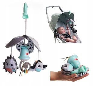 Tiny Love Pack & Go Mini Mobile Magical Tales, Black & White miniaturowy aparat dla niemowląt z uniwersalnym klipsem do mocowania w podróży, z 4 możliwościami zabawy, do użytku od urodzenia - Karuzele dla niemowląt - miniaturka - grafika 4