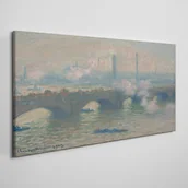 Obrazy i zdjęcia - PL Coloray Obraz Canvas Waterloo most szary Monet 120x60cm - miniaturka - grafika 1
