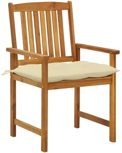 vidaXL Krzesła ogrodowe z poduszkami, 8 szt., lite drewno akacjowe! 3078195 - Fotele i krzesła ogrodowe - miniaturka - grafika 2