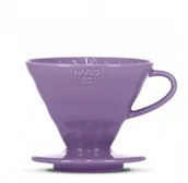 Zaparzacze i kawiarki - Hario Ceramiczny dripper V60-02 fioletowy + 40 szt. filtrów 48.80. HAVM-02F - miniaturka - grafika 1