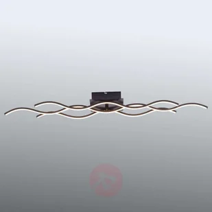 Leuchten Direct Designerski plafon czarny zawiera LED - Onda duży - Lampy sufitowe - miniaturka - grafika 4