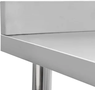 VidaXL Kuchenny stół roboczy z listwą, 100x60x93 cm, stal nierdzewna 51189 VidaXL - Stoły gastronomiczne - miniaturka - grafika 5