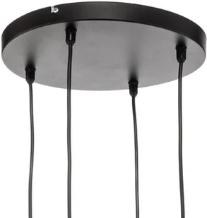 Euluna Lampa wisząca Cumera czarna, 4-punktowa, okrągła - Lampy sufitowe - miniaturka - grafika 4