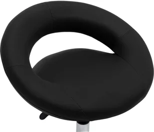 Fotel biurowy, krzesło biurowe vidaXL Krzesło robocze na kółkach, czarne, sztuczna skóra - Fotele i krzesła biurowe - miniaturka - grafika 6