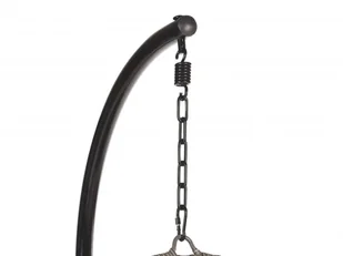 Beliani Fotel wiszący ze stojakiem rattanowy szary CASOLI - Fotele ogrodowe wiszące - miniaturka - grafika 9