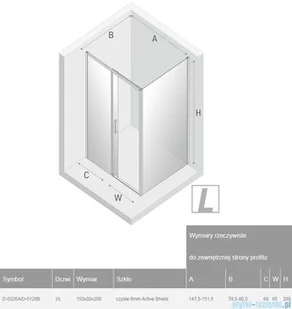 Kabina prysznicowa 150x80 D-0326A/D-0128B Prime Black D-0326A/D-0128B - Kabiny prysznicowe Kabina prysznicowa 150x80 D-0326A/D-0128B Prime Black D-0326A/D-0128B - Kabiny prysznicowe - miniaturka - grafika 3