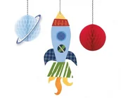 Urodziny dziecka - Unique Dekoracja z rozetami Kosmos DEKOR/2746-5 - miniaturka - grafika 1