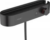 Baterie wannowe i prysznicowe - Hansgrohe 24360670 ShowerTablet Select Bateria termostatyczna prysznicowa 400 do montażu natynkowego czarny matowy - miniaturka - grafika 1