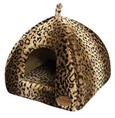 Legowiska dla psów - Nobby jamy prostokątny  Alanis, 40 x 40 x 35 cm, brązowy (leopard) - miniaturka - grafika 1