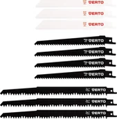 Akcesoria do urządzeń ogrodniczych - Verto Brzeszczoty bagnetowe Brzeszczoty do piły szablastej HCS/BIM zestaw 10 szt 64H131 - miniaturka - grafika 1